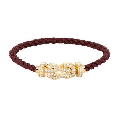 [LUXE]CHANCE LARGE 8 FIGURE BUCKLE FULLDIAMOND BRACELET GOLD