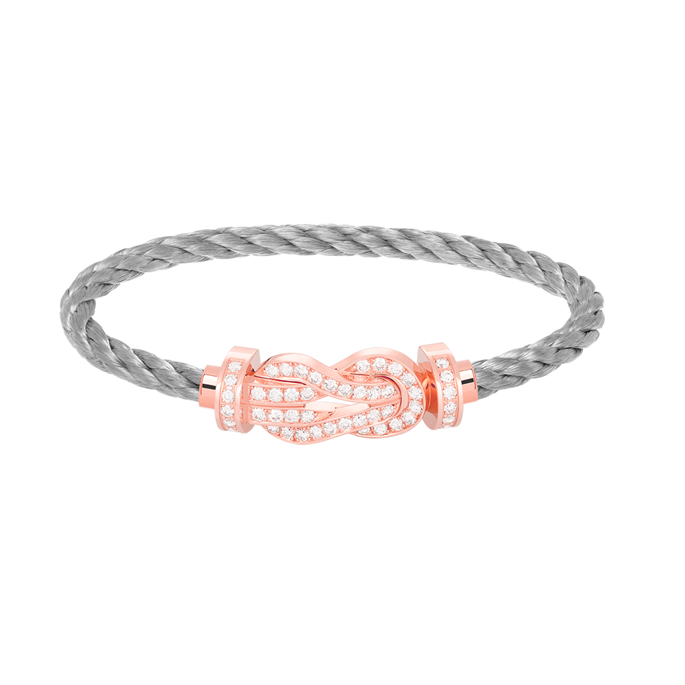 [LUXE]CHANCE LARGE 8 FIGURE BUCKLE FULL DIAMOND BRACELET ROSE GOLD