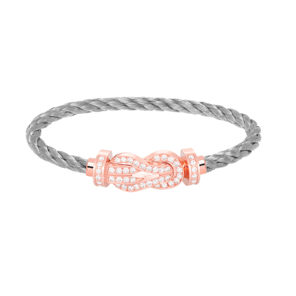 [LUXE]CHANCE LARGE 8 FIGURE BUCKLE FULL DIAMOND BRACELET ROSE GOLD