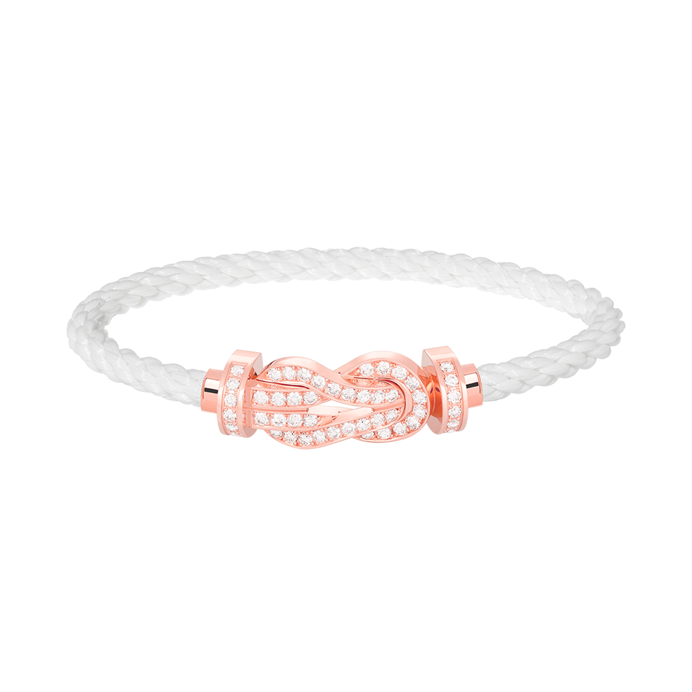 [LUXE]CHANCE LARGE 8 FIGURE BUCKLE FULL DIAMOND BRACELET ROSE GOLD