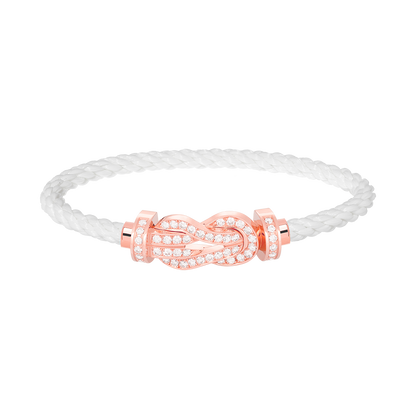 [LUXE]CHANCE LARGE 8 FIGURE BUCKLE FULL DIAMOND BRACELET ROSE GOLD