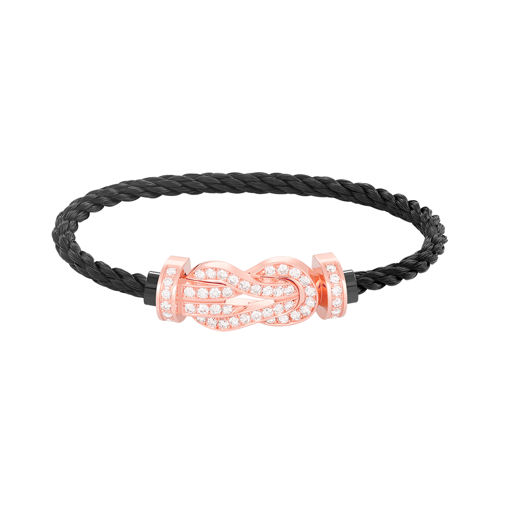 [LUXE]CHANCE LARGE 8 FIGURE BUCKLE FULL DIAMOND BRACELET ROSE GOLD