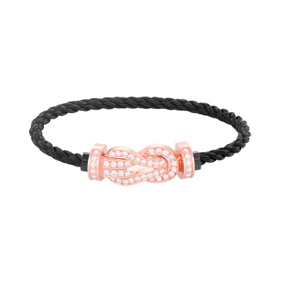 [LUXE]CHANCE LARGE 8 FIGURE BUCKLE FULL DIAMOND BRACELET ROSE GOLD