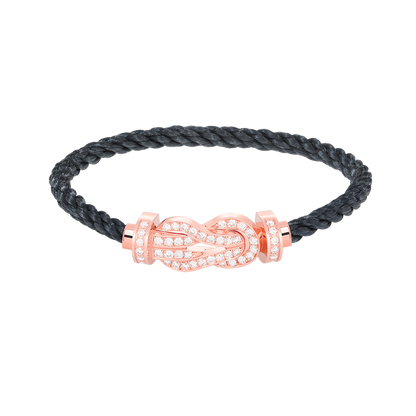 [LUXE]CHANCE LARGE 8 FIGURE BUCKLE FULL DIAMOND BRACELET ROSE GOLD