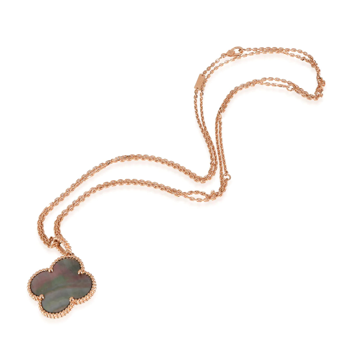 [LUXE] CLOVER 25MM GOLD DARK MOP BIG CLOVER NECKLACE