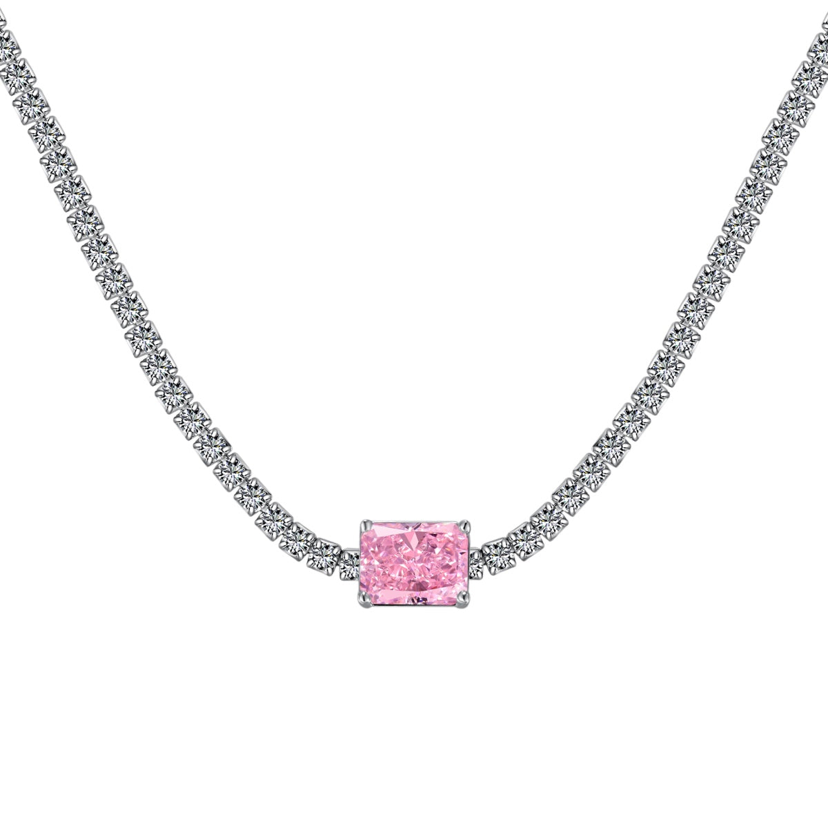 [LUXE]2.0 carat Ornate Emerald Cut Necklace