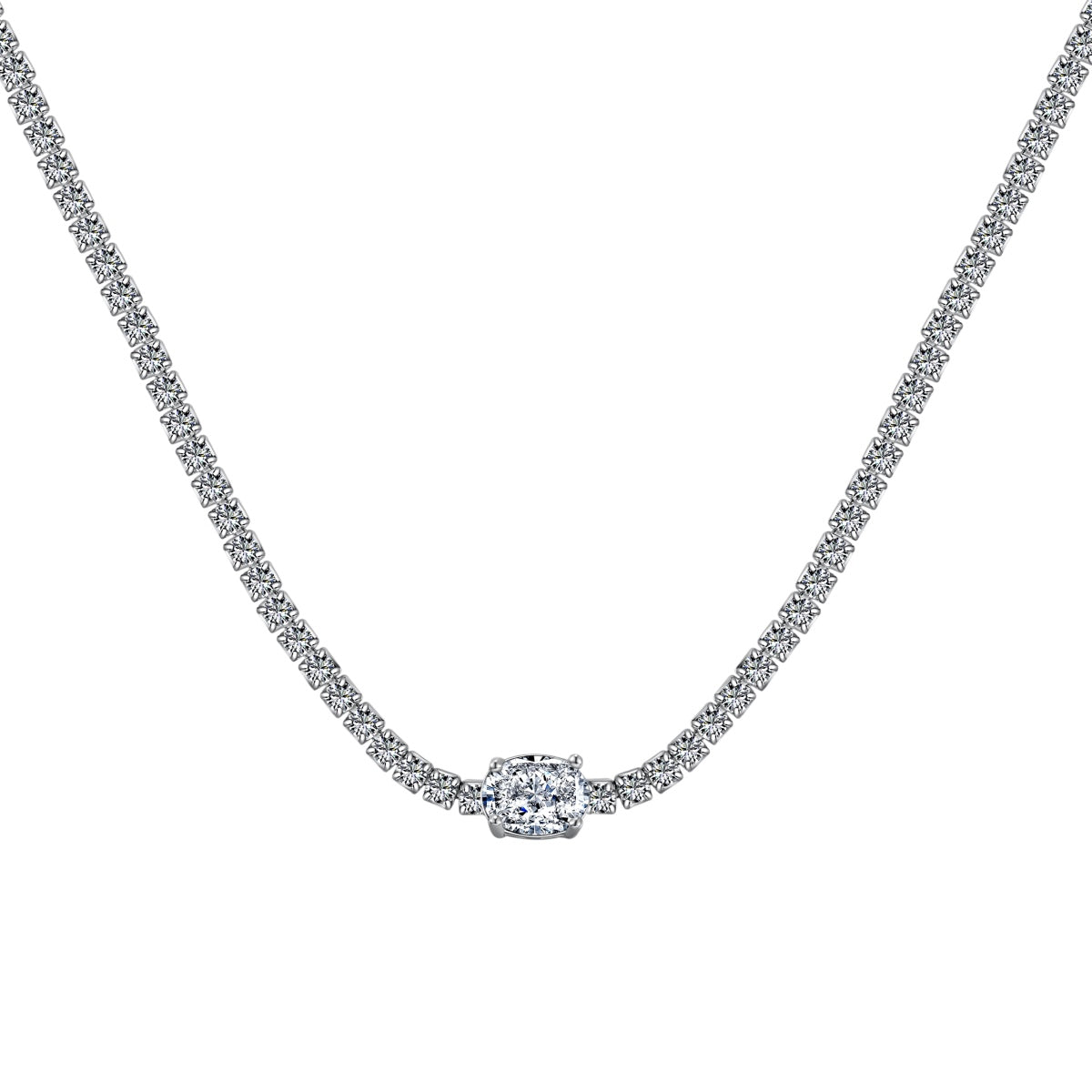 [LUXE]1.0 Carat Shining Oval Cut Necklace