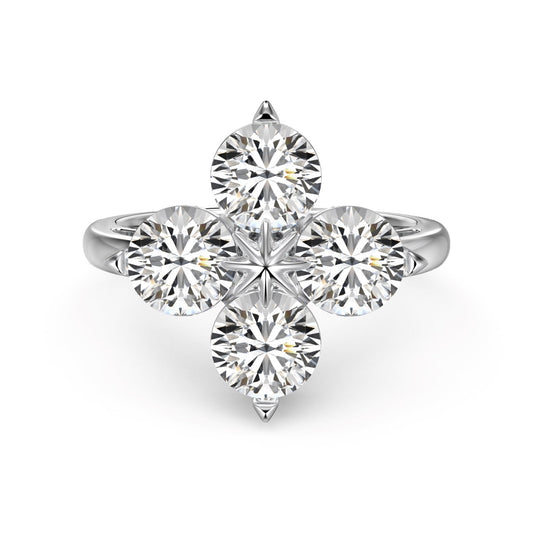 [LUXE]Four-Leaf Clover Eight-Pointed Star Ring