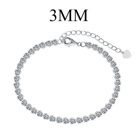 [LUXE]Ornate  Sparkling Round Cut Daily Bracelet