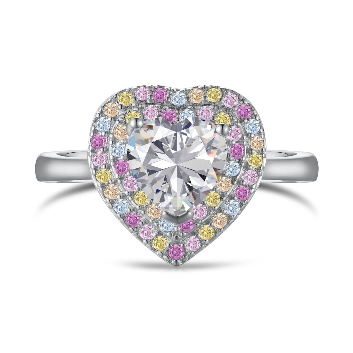 [LUXE]Delicate Ebullient Heart Shape Wedding Ring