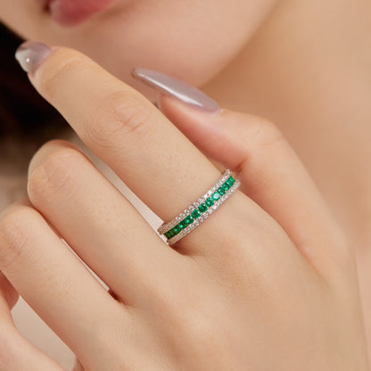 [LUXE]Delicate Colorful Round Cut Daily Ring