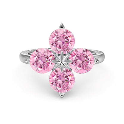 [LUXE]Four-Leaf Clover Eight-Pointed Star Ring