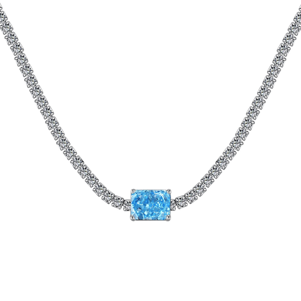 [LUXE]2.0 carat Ornate Emerald Cut Necklace