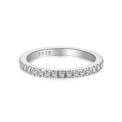 [LUXE]Delicate Sparkling Round Cut Daily Ring