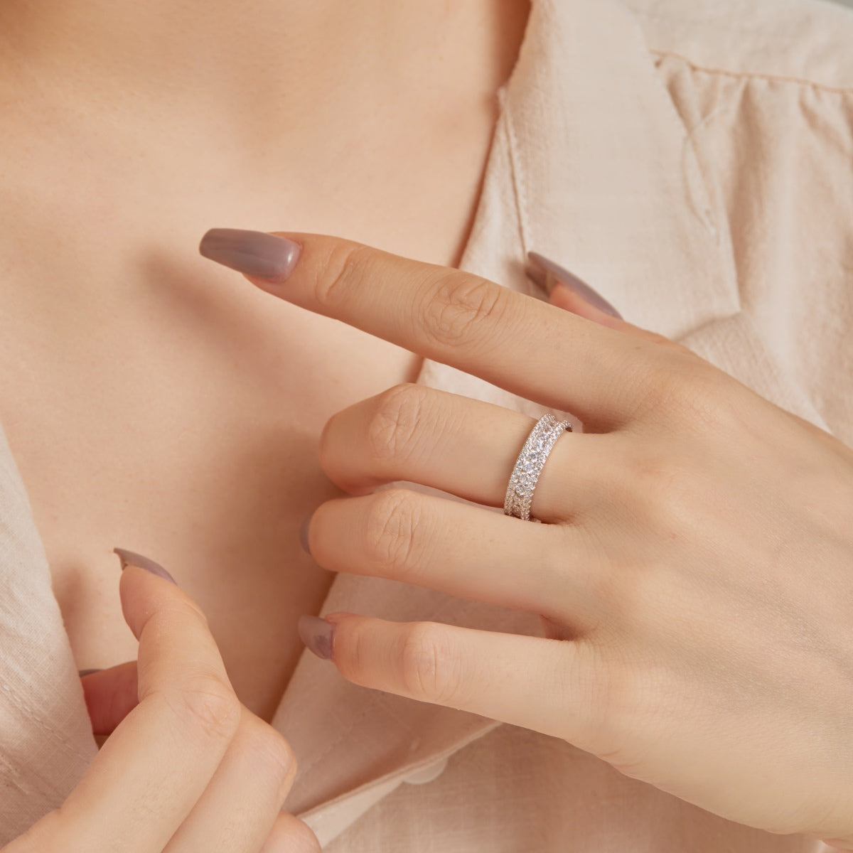 [LUXE]Delicate Colorful Round Cut Daily Ring