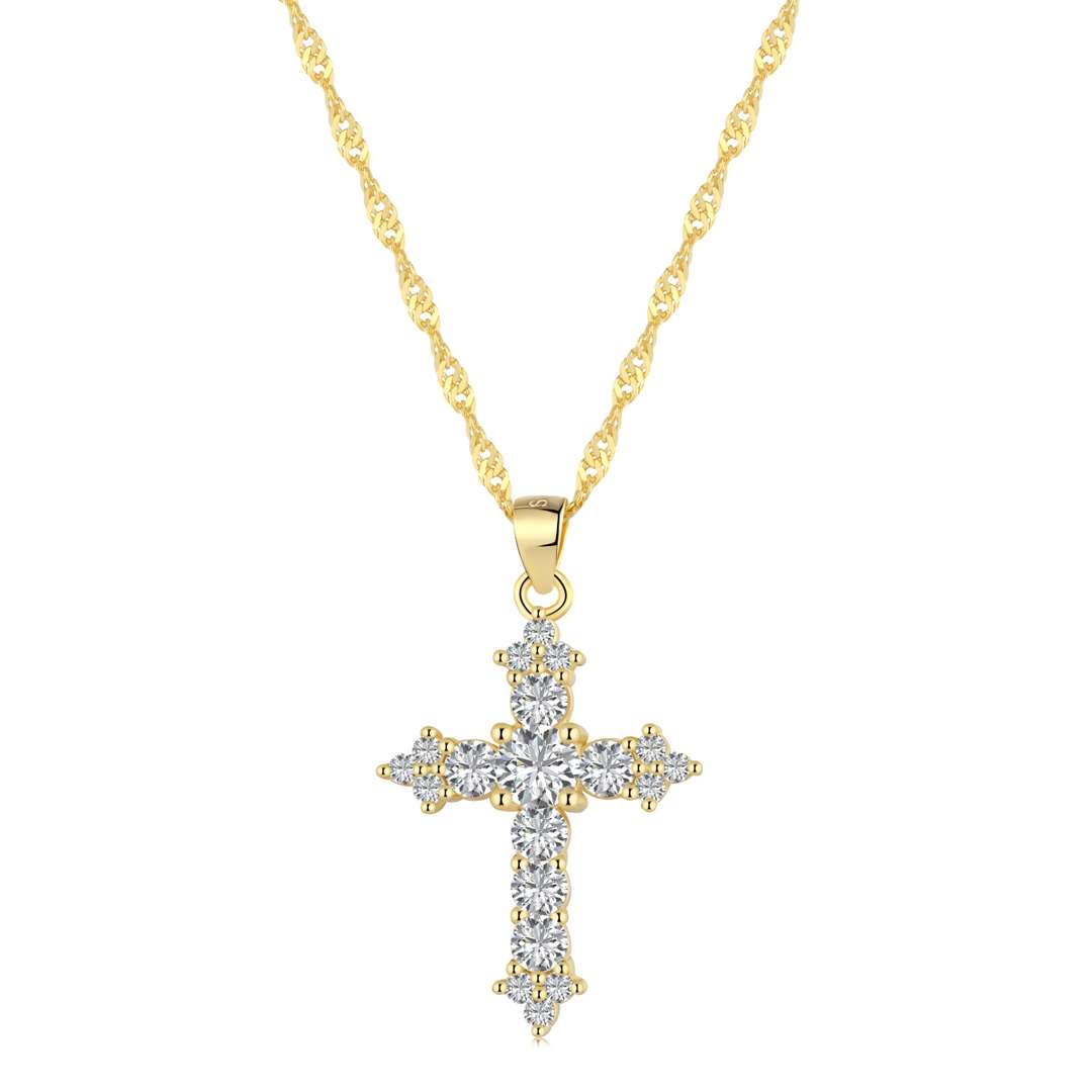 [LUXE]Delicate Cross Shape Necklace