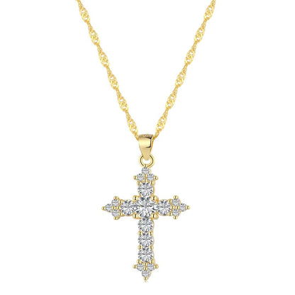 [LUXE]Delicate Cross Shape Necklace