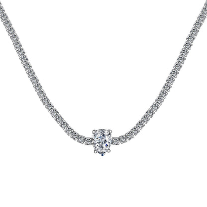 [LUXE]1.0 carat Unique Pear Cut Tennis Necklace