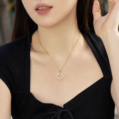 [LUXE]Four-Leaf Clover Hollow Design Exquisite Necklace