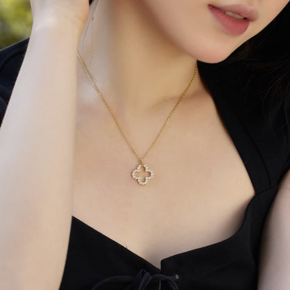 [LUXE]Four-Leaf Clover Hollow Design Exquisite Necklace