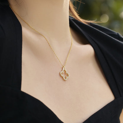 [LUXE]Four-Leaf Clover Hollow Design Exquisite Necklace