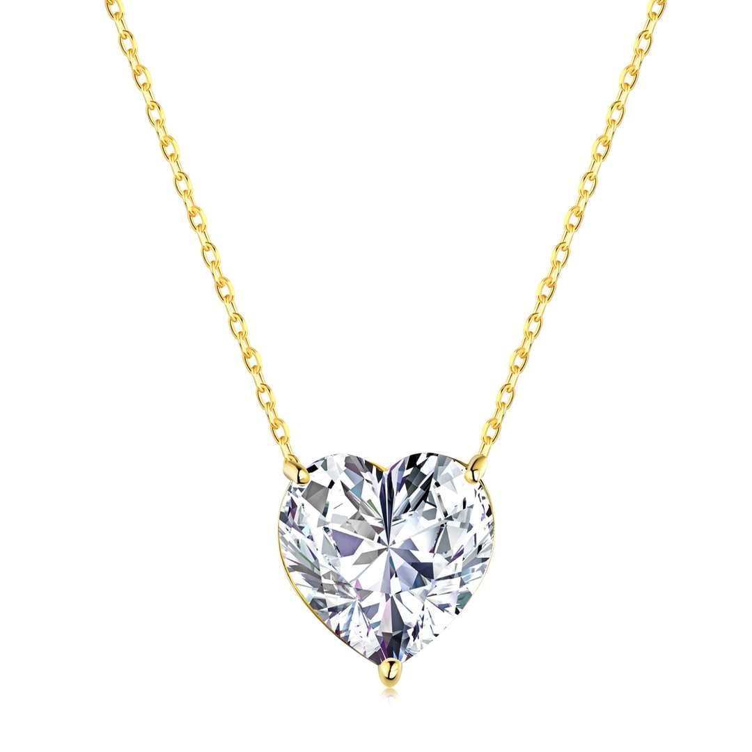 [LUXE]6.0 carat Radiant Heart Shape Necklace