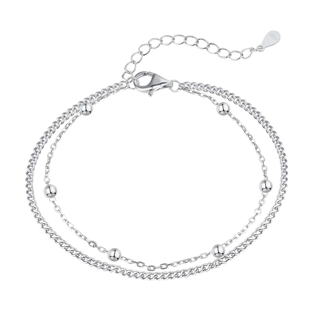 [LUXE]Delicate Bead Double Layer Bracelet