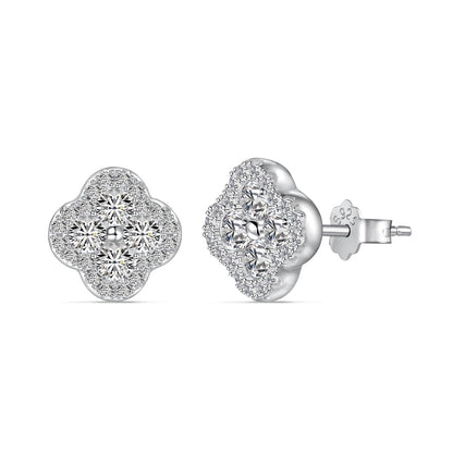 [LUXE]Four-Leaf Clover Flower Shaped Earrings