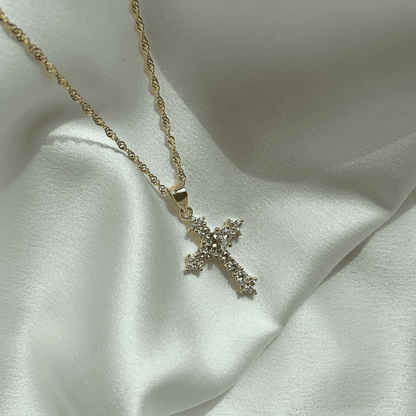 [LUXE]Delicate Cross Shape Necklace