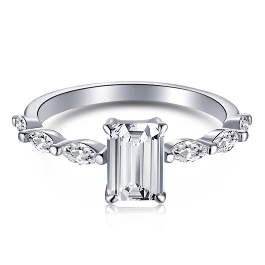 [LUXE]1.0 Carat Dainty Resplendent Radiant Cut Daily Ring