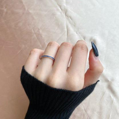 [LUXE]Delicate Sparkling Round Cut Daily Ring