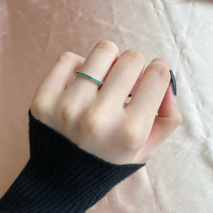 [LUXE]Delicate Sparkling Round Cut Daily Ring