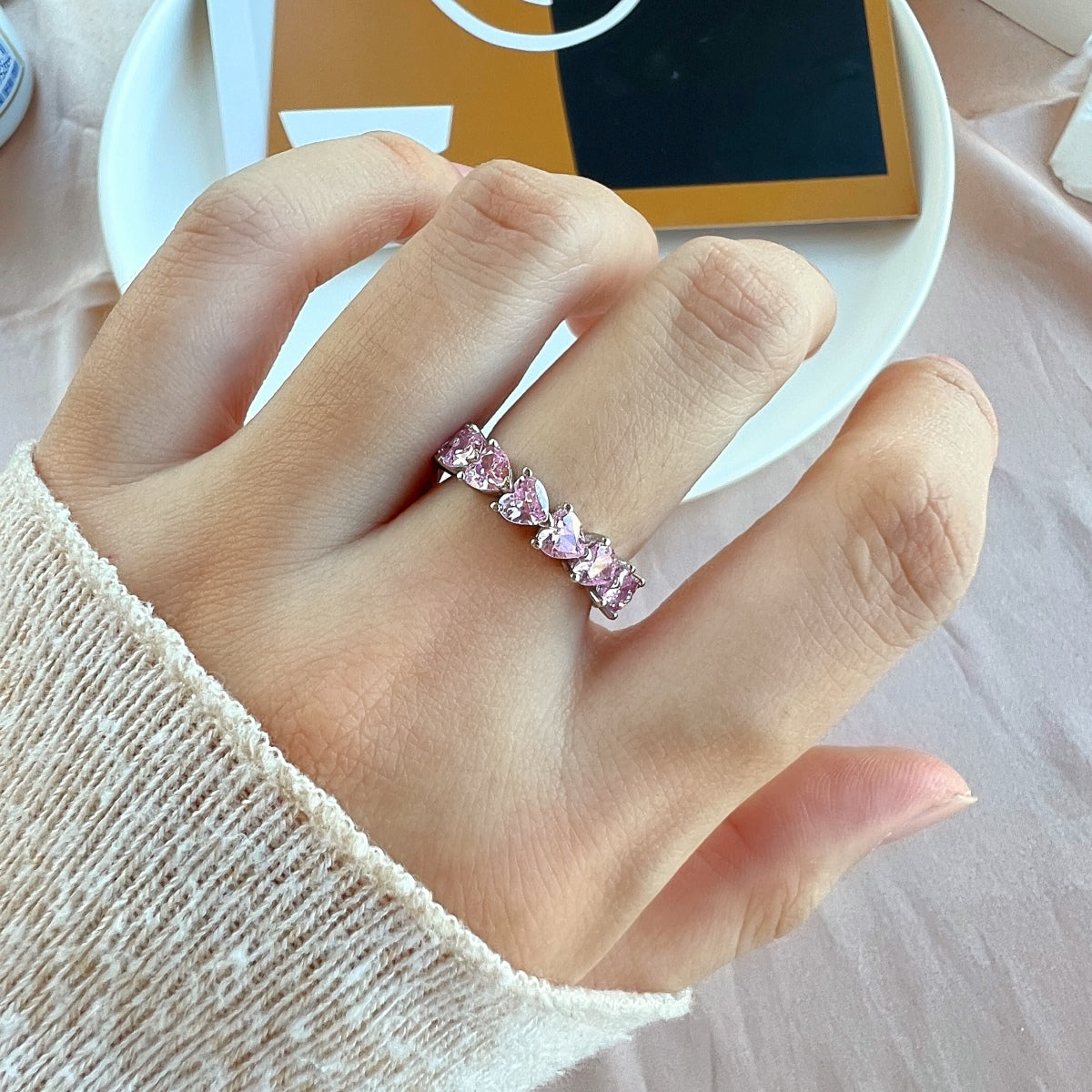 [LUXE]0.25 Carat Radiant Romance Heart Cut Lover Ring