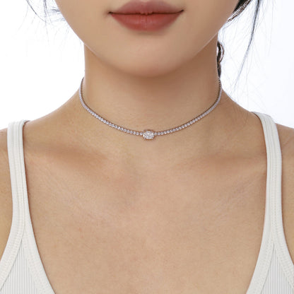 [LUXE]1.0 Carat Shining Oval Cut Necklace