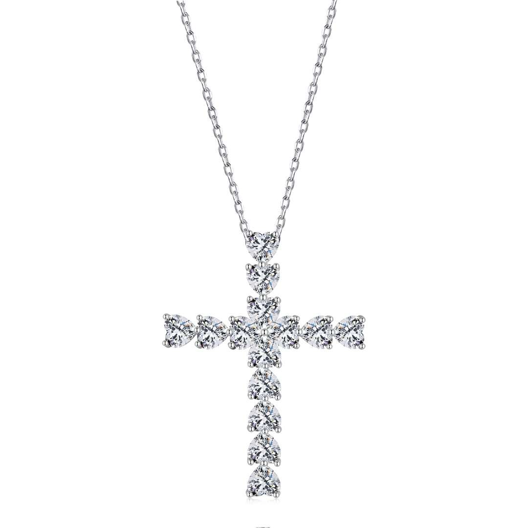 [LUXE]Radiant Cross Shape Necklace