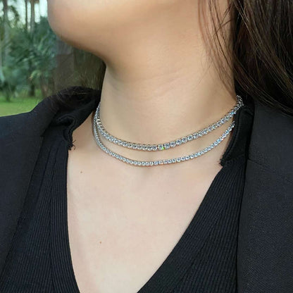 [LUXE]Elegant Tennis Chain Necklace