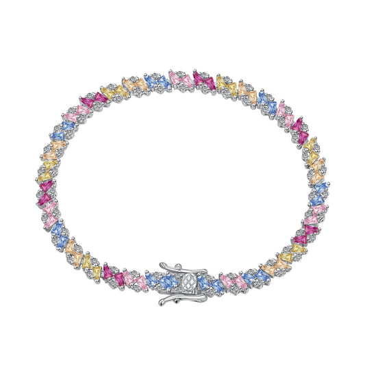 [LUXE]Ornate Sparkling Multi Cut Party Bracelet