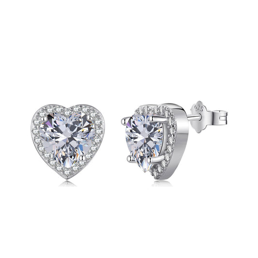 [LUXE]Sparkling Heart Shape Lover Earrings