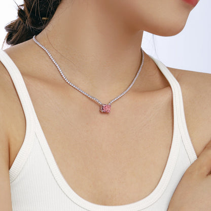 [LUXE]4.0 Carat Elegant Radiant Cut Necklace