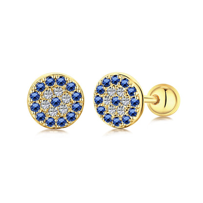 [LUXE]Devil's Eye Ear Bone Nail Earrings