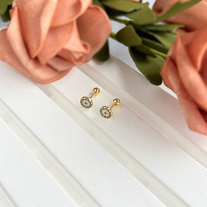 [LUXE]Devil's Eye Ear Bone Nail Earrings