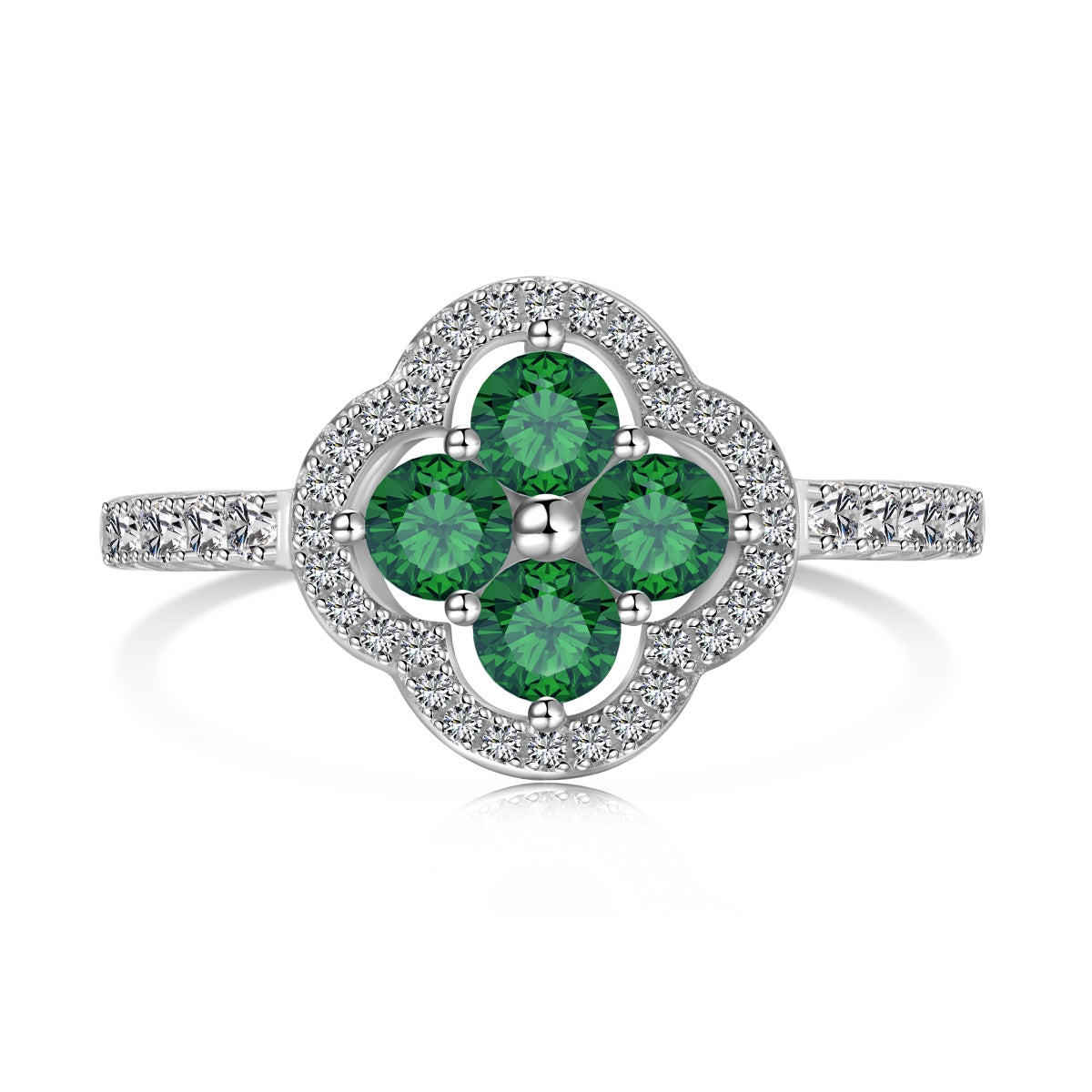 [LUXE]Four Leaf Clover Flower Design Ring