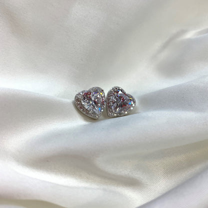 [LUXE]Sparkling Heart Shape Lover Earrings