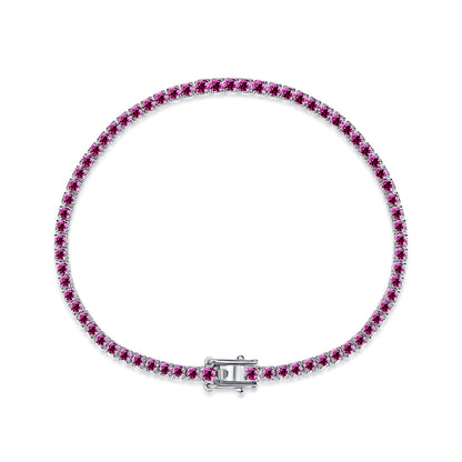 [LUXE]Dazzling Colorful Round Cut Daily Bracelet