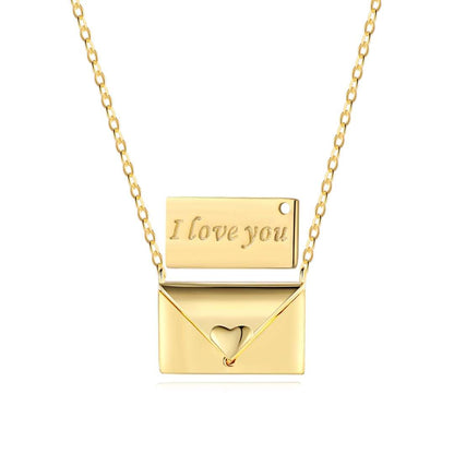 [LUXE]Envelope Heart Shape Mother's Day Necklace