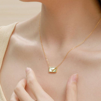 [LUXE]Envelope Heart Shape Mother's Day Necklace