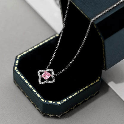 [LUXE]Exquisite Flower Shape Princess Cut Necklace