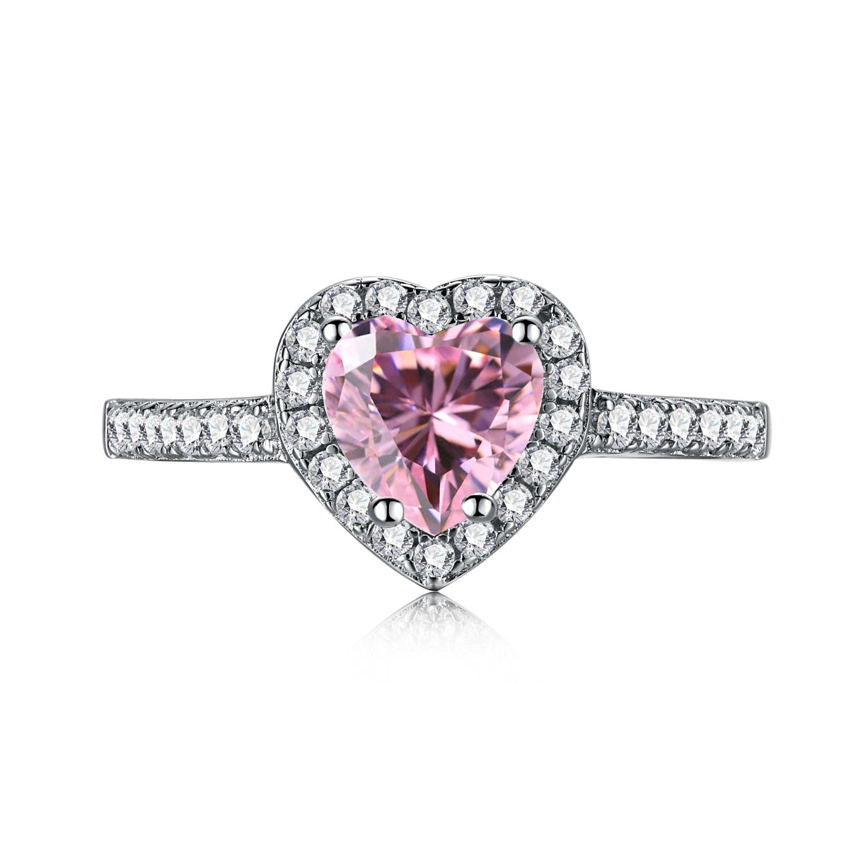 [LUXE]Eternity Splashy Romantic Heart Shape Lover Ring