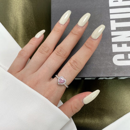 [LUXE]Eternity Splashy Romantic Heart Shape Lover Ring