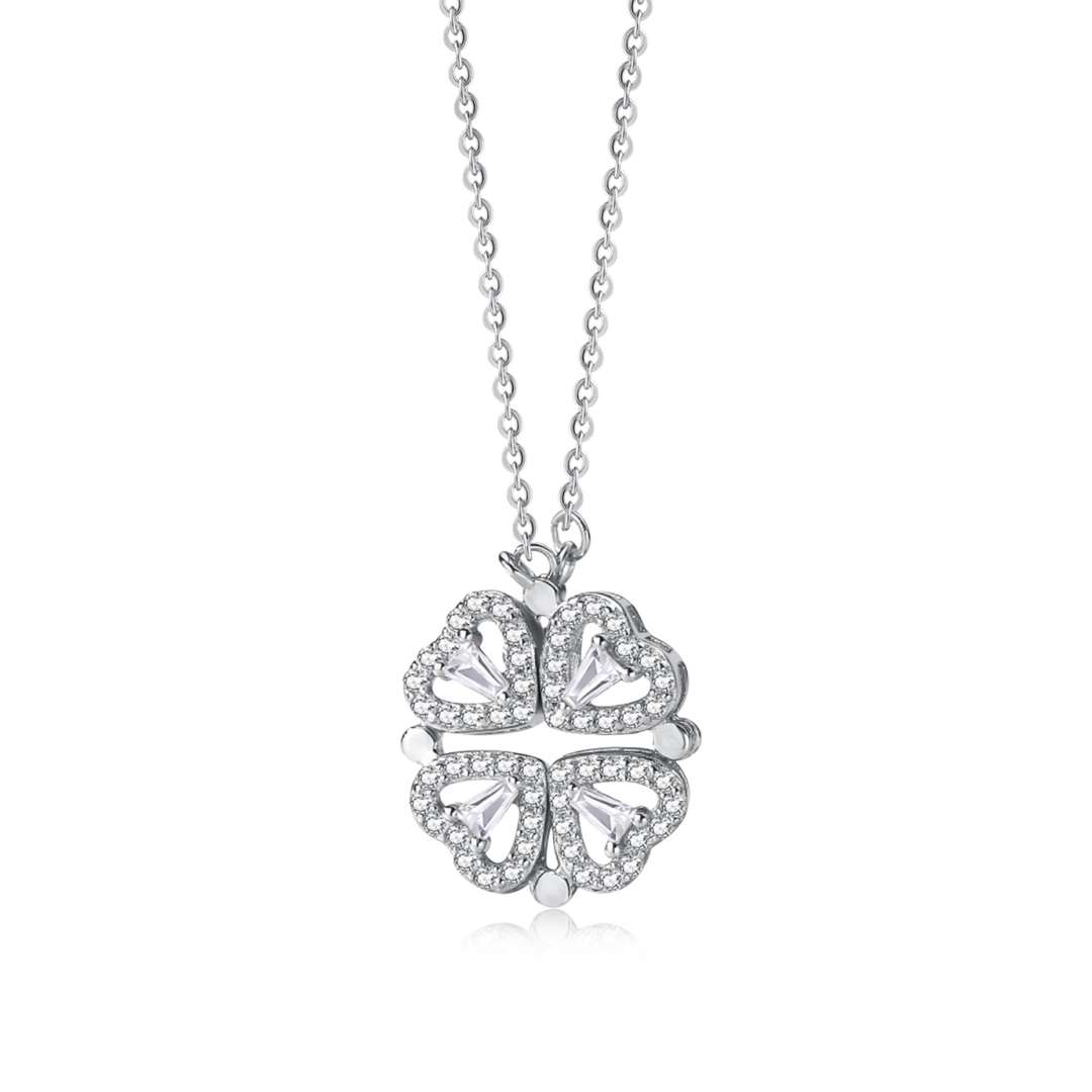 [LUXE]Ornate Heart Cut Flower Shape Necklace